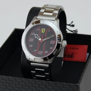 BRAND NEW FERRARI STAINLESS STEEL ⌚️ WATCH!! ATTN GETTER!